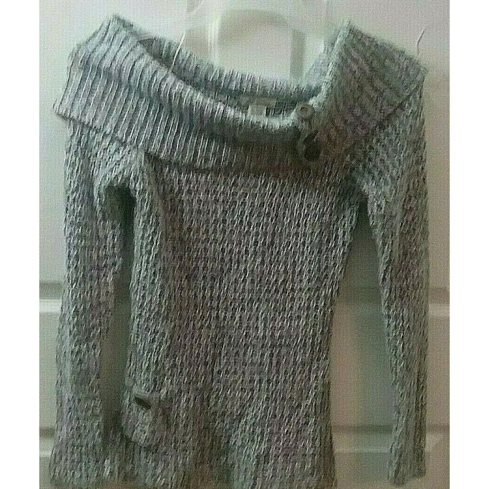 J J ALWAYS Long Sleeves, Off The Shoulders, Gray S